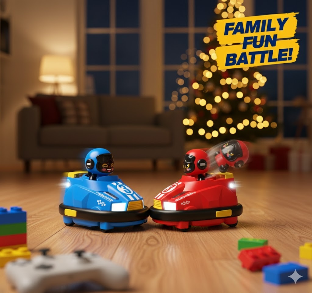 Interactive RC Bumper Cars Set of 2 - 2026 Battle Edition | Perfect Family Game Night Gift