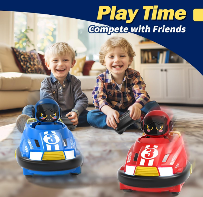 Interactive RC Bumper Cars Set of 2 - 2026 Battle Edition | Perfect Family Game Night Gift