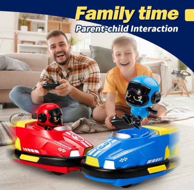 Interactive RC Bumper Cars Set of 2 - 2026 Battle Edition | Perfect Family Game Night Gift